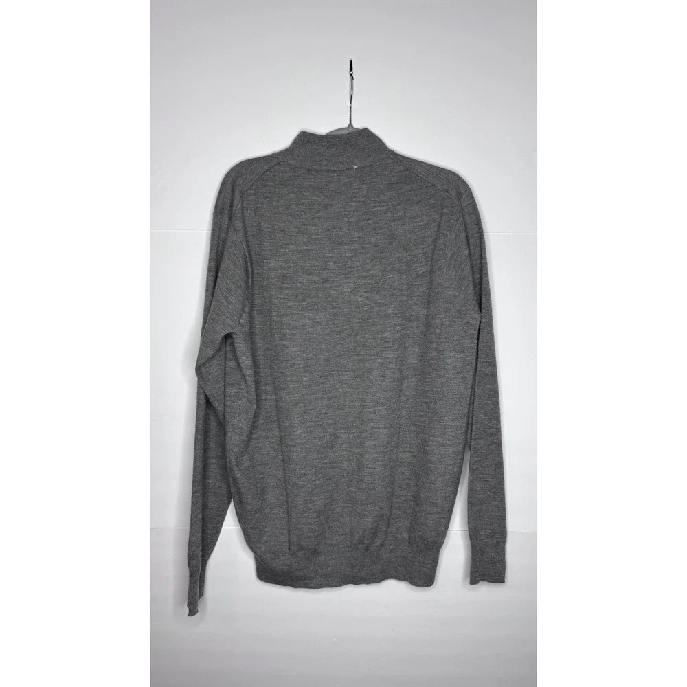 Peter Millar Crown Comfort Gray 70% Cashmere Blend Quarter Zip Sweater - Size M‎
